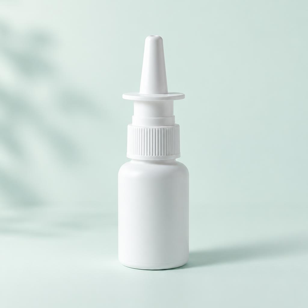 Unlabeled nasal spray bottle